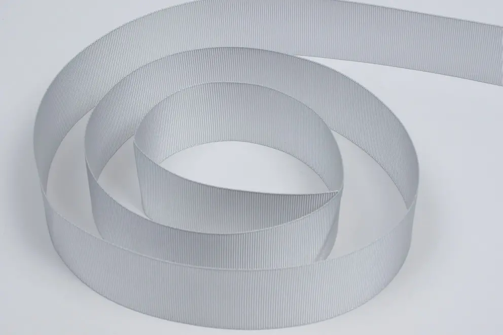 1-1/2W (38mm) x 50 yds, Grosgrain Fabric Ribbon, Shell Grey Grosgrain