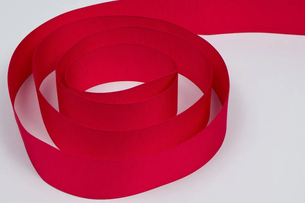 1-1/2W (38mm) x 50 yds, Grosgrain Fabric Ribbon, Scarlett Grosgrain