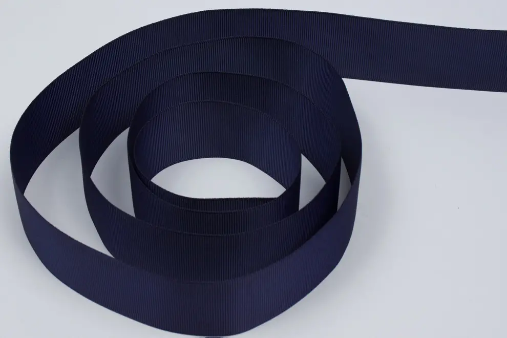 1-1/2W (38mm) x 50 yds, Grosgrain Fabric Ribbon, Navy Grosgrain