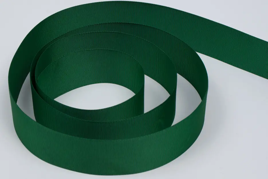1-1/2W (38mm) x 50 yds, Grosgrain Fabric Ribbon, Forest Grosgrain