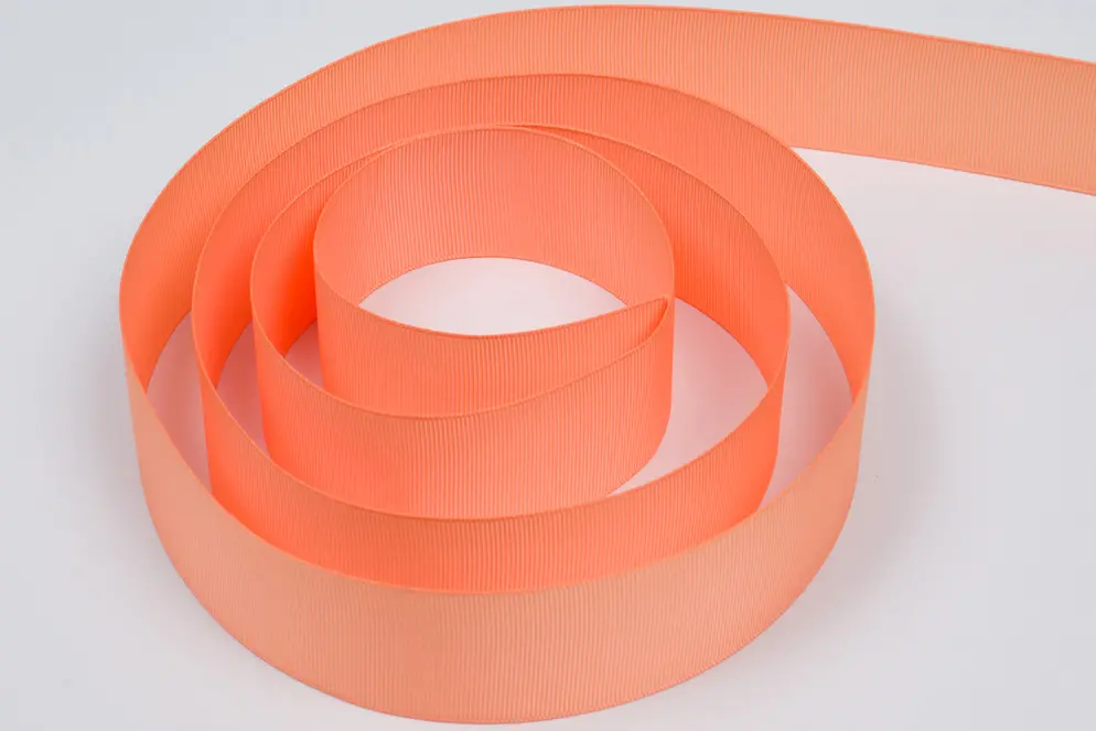 1-1/2W (38mm) x 50 yds, Grosgrain Fabric Ribbon, Peach Grosgrain