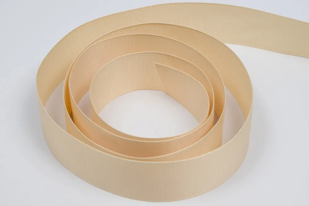 1-1/2W (38mm) x 50 yds, Grosgrain Fabric Ribbon, Natural Grosgrain