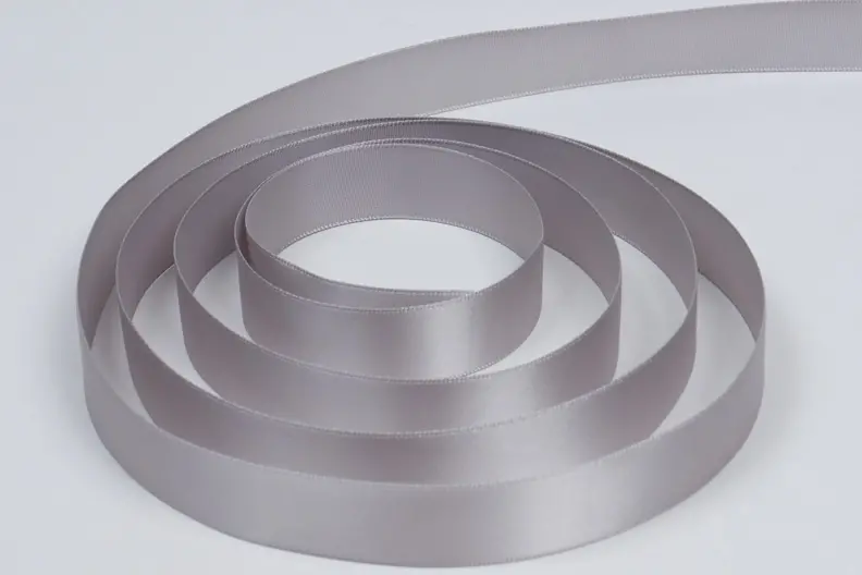 5/8W (16mm) x 100 yds, Double Face Satin Ribbon, Silver Satin