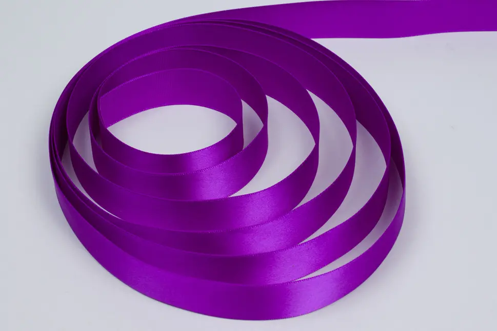 7/8W (22mm) x 100 yds, Double Face Satin Ribbon, Purple Satin