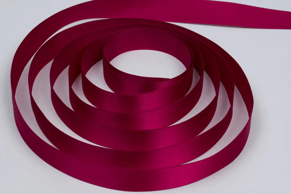 7/8W x 100 yds, Double Face Satin Ribbon, Wine Satin