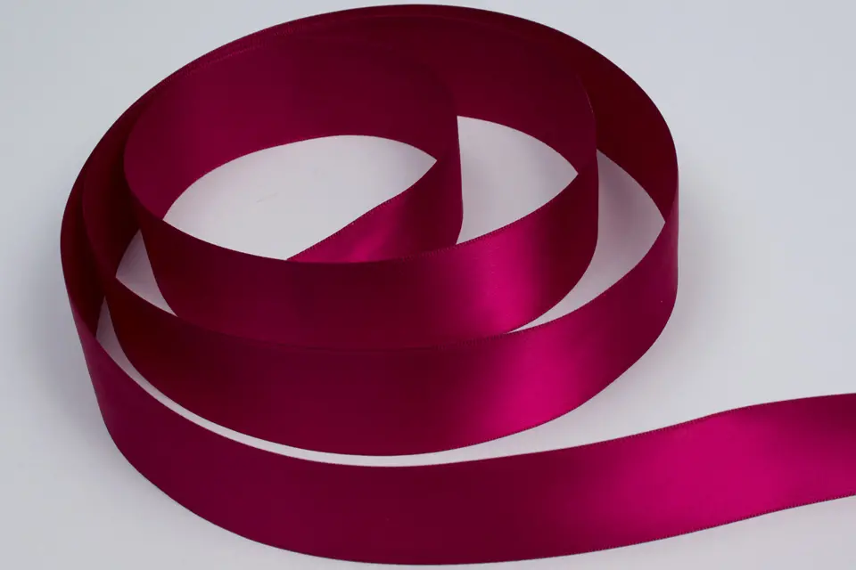 1-1/2W x 100 yds, Double Face Satin Ribbon, Wine Satin