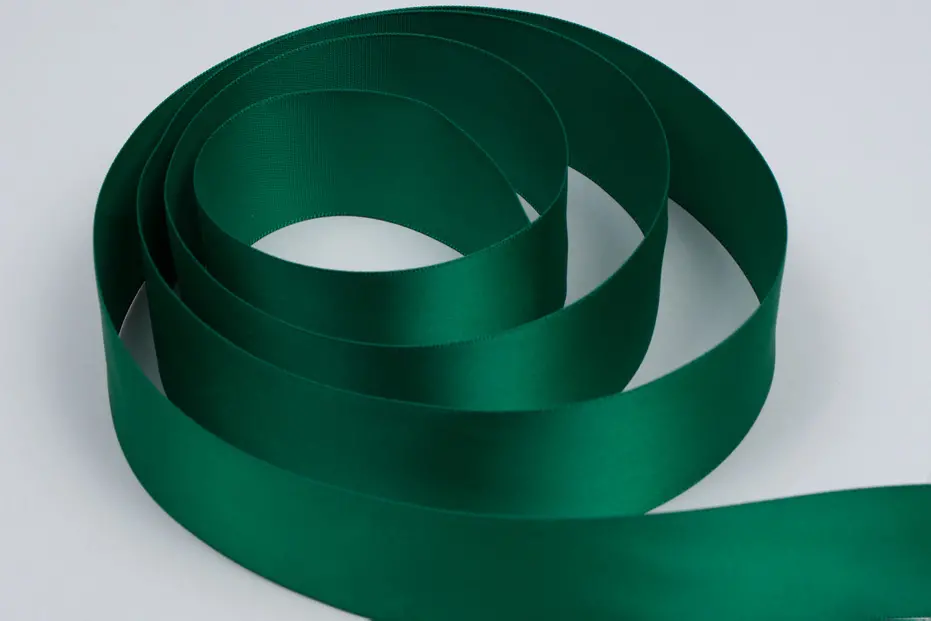1-1/2W x 100 yds, Premium Single Face Satin Ribbon, Forest Satin