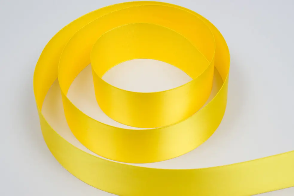 1-1/2W x 100 yds, Premium Single Face Satin Ribbon, Daffodil Satin