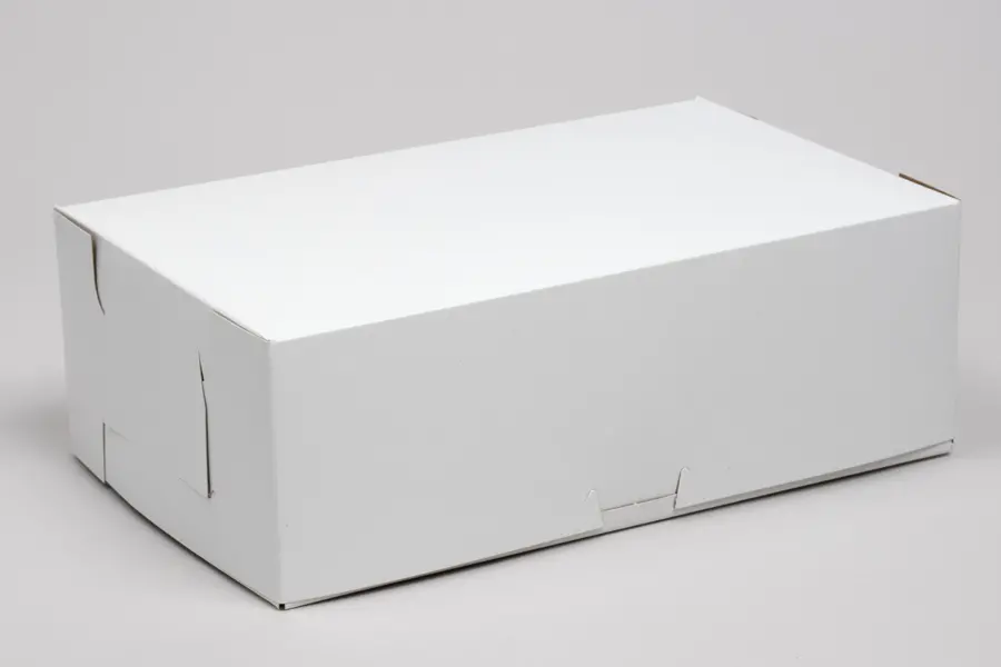 7-1/2L x 10-1/2W x 2-3/4H, White Bakery Boxes