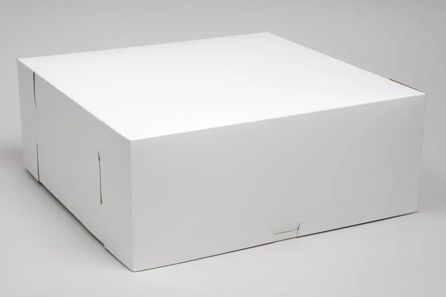 14L x 14W x 5-1/2H, White Bakery Boxes