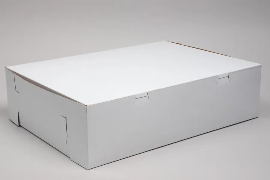 19L x 14W x 5H, White Bakery Boxes