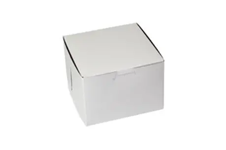 5-1/2L x 5-1/2W x 4H, White Bakery Boxes