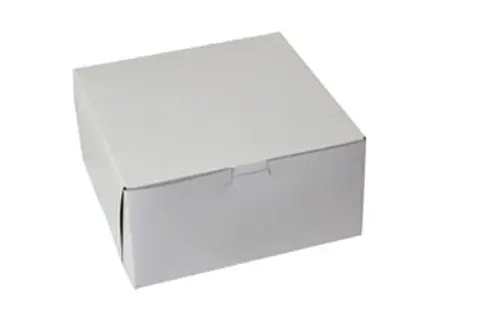 8L x 8W x 3H, White Bakery Boxes