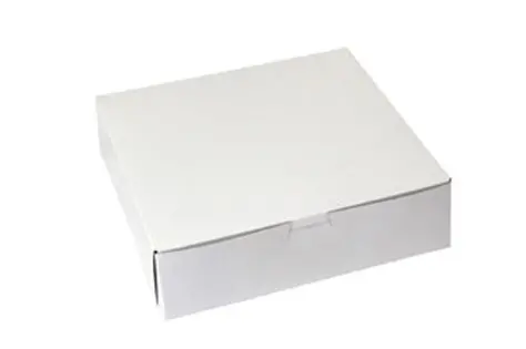 9L x 9W x 2-1/2H, White Bakery Boxes