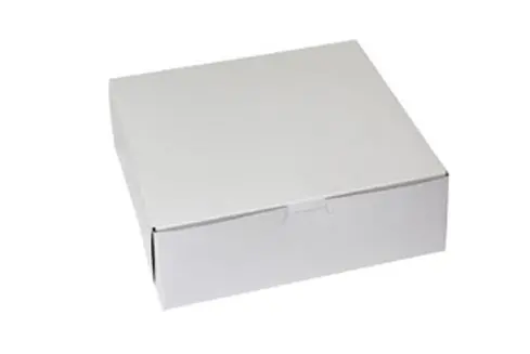 9L x 9W x 3H, White Bakery Boxes