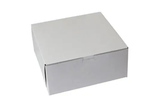 9L x 9W x 4H, White Bakery Boxes