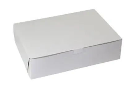 6-1/4L x 10-1/4W x 3-1/2H, White Bakery Boxes