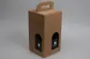 7W x 7L x 13H, Wine Bottle Carrier, Ribbed Kraft