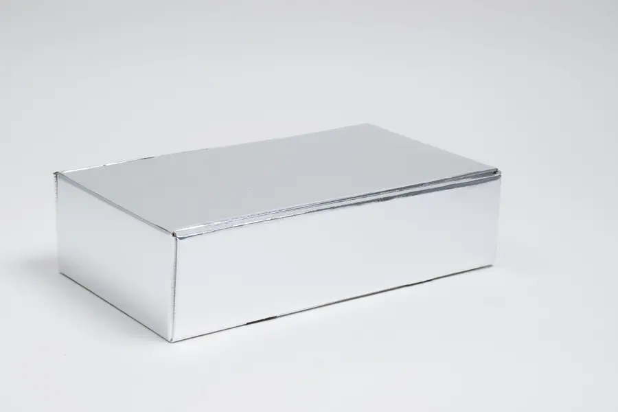 7-1/4L x 3-1/2W x 13-3/8H, Italian Wine Boxes, Argento Silver