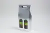 3-1/2L x 7W x 15H, Argento Silver Linen Wine Boxes, Argento Silver