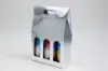 3-1/2L x 10-5/8W x 15H, Argento Silver Linen Wine Boxes, Argento Silver