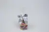 3W x 2-3/4 Bow, Pre-Tied Metallic Bows With Wire Twist, Metallic Silver