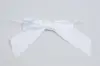 2-1/2W x 2 Bow, Pre-Tied Satin Bows With Wire Twist, White Satin