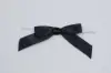 2-1/2W x 2 Bow, Pre-Tied Satin Bows With Wire Twist, Black Satin