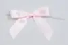 2-1/2W x 2 Bow, Pre-Tied Satin Bows With Wire Twist, Light Pink Satin