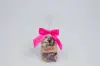 2-1/2W x 2 Bow, Pre-Tied Satin Bows With Wire Twist, Hot Pink Satin