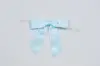 2-1/2W x 2 Bow, Pre-Tied Satin Bows With Wire Twist, Light Blue Satin