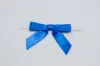 2-1/2W x 2 Bow, Pre-Tied Satin Bows With Wire Twist, Royal Blue Satin