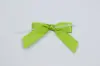 2-1/2W X 2 BOW, PRE-TIED SATIN BOWS WITH WIRE TWIST, KIWI SATIN