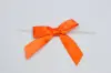 2-1/2W x 2 Bow, Pre-Tied Satin Bows With Wire Twist, Orange Satin