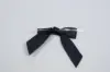 3W x 2-3/4 Bow, Pre-Tied Satin Bows With Wire Twist, Black Satin