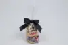 3W x 2-3/4 Bow, Pre-Tied Satin Bows With Wire Twist, Black Satin