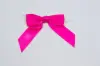 3W x 2-3/4 Bow, Pre-Tied Satin Bows With Wire Twist, Azalea Satin