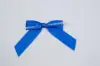3W x 2-3/4 Bow, Pre-Tied Satin Bows With Wire Twist, Royal Blue Satin