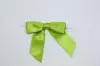 3W x 2-3/4 Bow, Pre-Tied Satin Bows With Wire Twist, Kiwi Satin