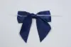 3W x 2-3/4 Bow, Pre-Tied Satin Bows With Wire Twist, Navy Blue Satin