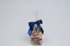 3W x 2-3/4 Bow, Pre-Tied Satin Bows With Wire Twist, Navy Blue Satin