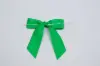 3W x 2-3/4 Bow, Pre-Tied Satin Bows With Wire Twist, Emerald Satin