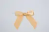 3W x 2-3/4 Bow, Pre-Tied Satin Bows With Wire Twist, Gold Satin