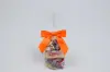 3W x 2-3/4 Bow, Pre-Tied Satin Bows With Wire Twist, Orange Satin