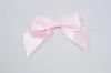 4W x 3-1/4 Bow, Pre-Tied Satin Bows With Wire Twist, Light Pink Satin