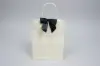 4W x 3-1/4 Bow, Pre-Tied Satin Bows With Wire Twist, Black Satin