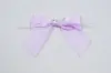 4W x 3-1/2 Bow, Pre-Tied Grosgrain Polka Dot Bows With Wire Twist, Light Orchid Satin