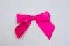4W x 3-1/4 Bow, Pre-Tied Satin Bows With Wire Twist, Azalea Satin
