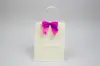 4W x 3-1/4 Bow, Pre-Tied Satin Bows With Wire Twist, Azalea Satin