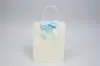 4W x 3-1/4 Bow, Pre-Tied Satin Bows With Wire Twist, Light Blue Satin